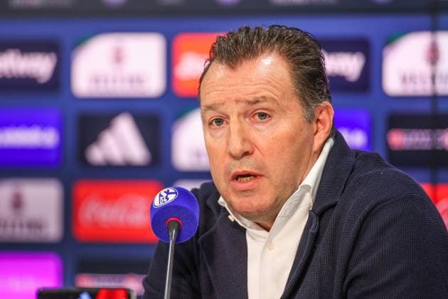 12.01.2024, Fussball, 2. Bundesliga, Saison 2023 2024, Pressekonferenz FC Schalke 04, Sportdirektor Marc Wilmots (FC Schalke 04) Gelsenkirchen Veltins Arena NRW Deutschland xRHR-FOTO TRx