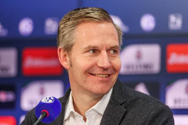 12.01.2024, Fussball, 2. Bundesliga, Saison 2023 2024, Pressekonferenz FC Schalke 04, Axel Hefer (FC Schalke 04) Gelsenkirchen Veltins Arena NRW Deutschland xRHR-FOTO TRx