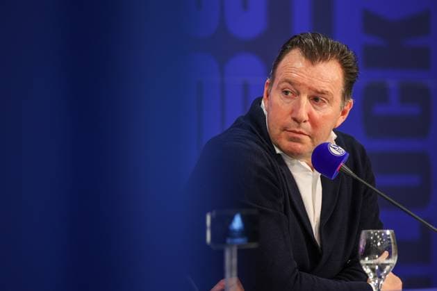 12.01.2024, Fussball, 2. Bundesliga, Saison 2023 2024, Pressekonferenz FC Schalke 04, Sportdirektor Marc Wilmots (FC Schalke 04) Gelsenkirchen Veltins Arena NRW Deutschland xRHR-FOTO TRx