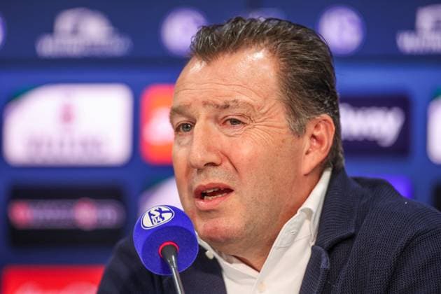 12.01.2024, Fussball, 2. Bundesliga, Saison 2023 2024, Pressekonferenz FC Schalke 04, Sportdirektor Marc Wilmots (FC Schalke 04) Gelsenkirchen Veltins Arena NRW Deutschland xRHR-FOTO TRx