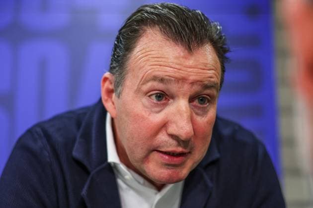 12.01.2024, Fussball, 2. Bundesliga, Saison 2023 2024, Pressekonferenz FC Schalke 04, Sportdirektor Marc Wilmots (FC Schalke 04) Gelsenkirchen Veltins Arena NRW Deutschland xRHR-FOTO TRx