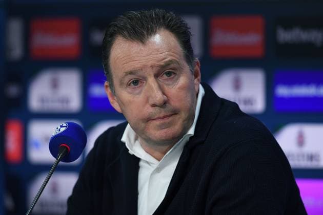 Fußball 2. Bundesliga Mediengespräch FC Schalke 04 am 12.01.2024 in der Veltins Arena in Gelsenkirchen Marc Wilmots ( Sportdirektor Schalke )