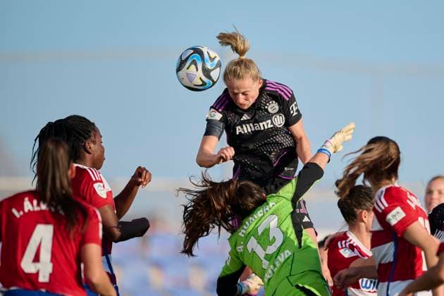 Sport Themen der Woche KW02 Sport Bilder des Tages Women™s friendly match, FC Bayern Munchen v Granada CF Women™s MURCIA, SPAIN - JANUARY 12: Lea Schuller of FC Bayern Munchen Frauen score a goal during the women™s friendly match between FC Bayern Munchen Frauen and Granada CF Femenino at Pinatar Arena on January 12, 2024 in Murcia, Spain. (Photos by Francisco Macia Photo Players Images) San Pedro del Pinatar Pinatar Arena Murcia Spain Copyright: xFranciscoxMacia PhotoxPlayersxImagesx