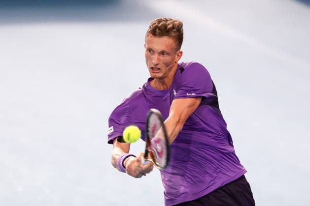 TENNIS ADELAIDE INTERNATIONAL, Jiri Lehecka of Czechia in action against Jack Draper of the United Kingdom during the Mens Singles Final match of the 2024 Adelaide International at Memorial Drive Tennis Centre in Adelaide, Saturday, January 13, 2024. ( NO ARCHIVING, EDITORIAL USE ONLY, NO USE IN BOOKS WITHOUT CONSENT ADELAIDE SOUTH AUSTRALIA AUSTRALIA  Copyright: xMATTxTURNERx 20240113001888331956