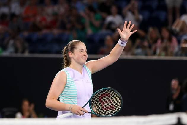 TENNIS ADELAIDE INTERNATIONAL, JeÄ¼ena Ostapenko of Latvia celebrates victory against Daria Kasatkina during the Women?s Singles Final match of the 2024 Adelaide International at Memorial Drive Tennis Centre in Adelaide, Saturday, January 13, 2024. ( NO ARCHIVING, EDITORIAL USE ONLY, NO USE IN BOOKS WITHOUT CONSENT ADELAIDE SOUTH AUSTRALIA AUSTRALIA  Copyright: xMATTxTURNERx 20240113001888350987