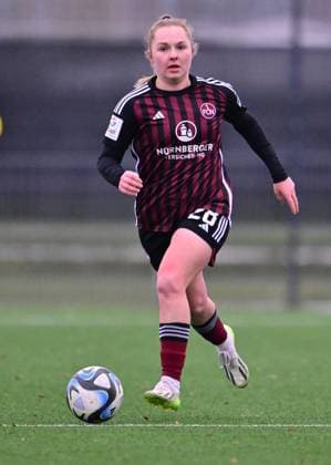 13.01.2024 - Fussball Frauen Frauenfussball - Saison 2023 2024 - Testspiel Freundschaftsspiel Vorbereitungsspiel : 1. FC Nürnberg FCN ( Clubfrauen Club ) - Sparta Prag Praha - - xwoxzix - Madeleine Steck (28, 1. FC Nürnberg FCN ) Freisteller Einzelbild