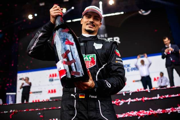 WEHRLEIN Pascal (ger), TAG HEUER Porsche Formula E Team, Porsche 99X Electric, podium, portrait during the 2024 Hankook Mexico City ePrix, 1st meeting of the 2023-24 ABB FIA Formula E World Championship, WM, Weltmeisterschaft on the Autodromo Hermanos Rodriguez from January 11 to 13, in Mexico City, Mexico - 2024 FORMULA E HANKOOK MEXICO CITY ePRIX DPPI Panoramic  03424001-TF-408