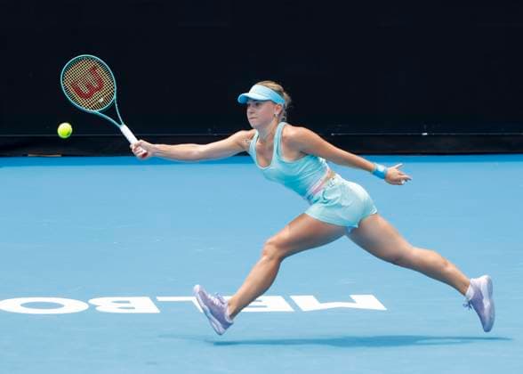 Maria Timofeeva (RUS), Australian Open 2024, Melbourne Park, Melbourne, Victoria, Australia. Copyright: xJuergenxHasenkopfx