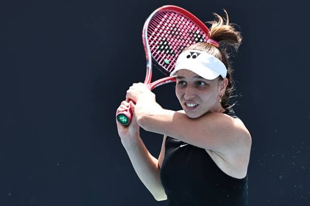 Tamara Korpatsch, GER, during first round of 2024 Australian Open in Melbourne, 14 01 2023; -