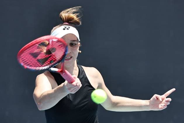 Tamara Korpatsch, GER, during first round of 2024 Australian Open in Melbourne, 14 01 2023; -