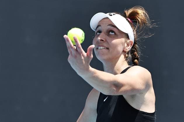 Tamara Korpatsch, GER, during first round of 2024 Australian Open in Melbourne, 14 01 2023; -