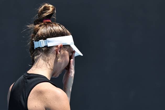 Tamara Korpatsch, GER, during first round of 2024 Australian Open in Melbourne, 14 01 2023; -