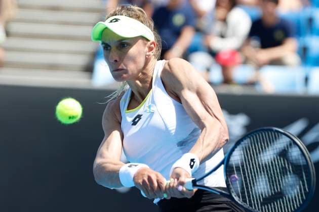 2024 Australian Open - Day 1 Lesia Tsurenko of Ukraine is playing in her round one singles match against Lucia Bronzatti of Italy on day one of the 2024 Australian Open at Melbourne Park in Melbourne, Australia, on January 14, 2024. Melbourne Victoria Australia  Copyright: xCiroxDexLucax originalFilename:deluca-2024aust240114_npPci.jpg