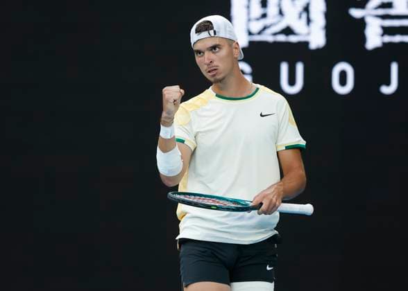 Dino Prizmic (CRO), Australian Open 2024, Melbourne Park, Melbourne, Victoria, Australia. Copyright: xJuergenxHasenkopfx