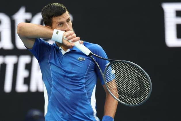 14th January 2024; Melbourne Park, Melbourne, Victoria, Australia; Australian Open Tennis Championship Day 1; Novak Djokovic (SRB) in action during his round one singles match against Dino Primiz (CRO)  ActionPlus12597325 NaFoto