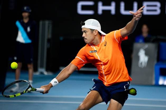 January 14, 2024, Melbourne, Victoria, Australia: MELBOURNE, AUSTRALIA - JANUARY 14: Jason Kubler of Australia plays Daniel Elahi Galan of Colombia on Day 1 of the 2024 Australian Open at Melbourne Park on January 14, 2024 in Melbourne, Australia. Melbourne Australia - ZUMAp121 20240114_zsp_p121_098 Copyright: xChrisxPutnamx