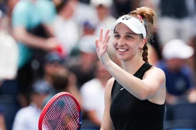 January 14, 2024, Melbourne, Victoria, Australia: MELBOURNE, AUSTRALIA - JANUARY 14: Tamara Korpatsch of Germany beats Jodie Burrage of United Kingdom on Day 1 of the 2024 Australian Open at Melbourne Park on January 14, 2024 in Melbourne, Australia. Melbourne Australia - ZUMAp121 20240114_zsp_p121_122 Copyright: xChrisxPutnamx