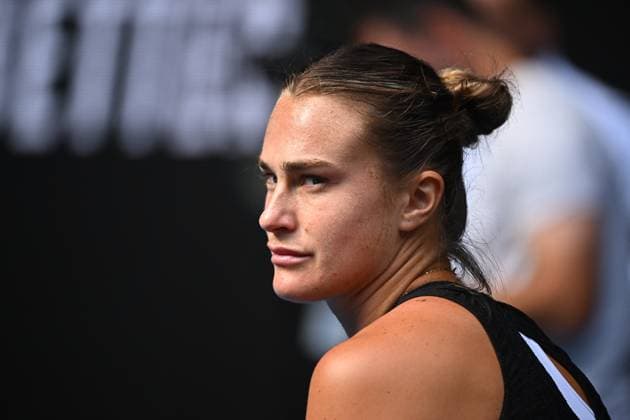 2024 Australian Open - Melbourne Arena Sabalenka (RUS) during practice at the 2024 Australian Open at Melbourne Park in Melbourne, AUSTRALIA, on January 14, 2024. Photo by Corinne Dubreuil ABACAPRESS.COM Melbourne Australia  Copyright: xDubreuilxCorinne ABACAx
