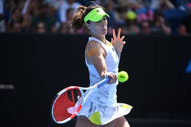 2024 Australian Open - Melbourne Alize Cornet (FRA) during her first round match at the 2024 Australian Open at Melbourne Park in Melbourne, AUSTRALIA, on January 14, 2024. Photo by Corinne Dubreuil ABACAPRESS.COM Melbourne Australia  Copyright: xDubreuilxCorinne ABACAx