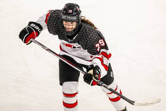 2024 IIHF Ice hockey, Eishockey U18 Women’s World Championship, WM, Weltmeisterschaft Switzerland, 14.01.2024 Stryker Zablocki of Canada wins the bronze medal at the 2024 IIHF Ice Hockey U18 Women’s World Championship inZug, Bossard Arena, on Sunday, 14. January 2024 Copyright: xBEAUTIFULxSPORTS TobiasxLacknerx