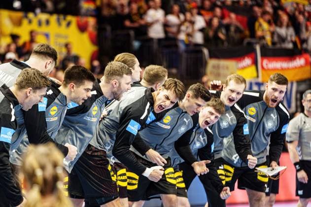 Sport Bilder des Tages Deutschland GER, Nordmazedonien vs. Deutschland, Handball, Maenner, EHF Euro 2024, Gruppe A, Spieltag 2, 14.01.2024 GER, Nordmazedonien vs. Deutschland, Handball, Maenner, EHF Euro 2024, Gruppe A, Spieltag 2, 14.01.2024 Berlin Copyright: xEibner-Pressefoto MarcelxvonxFehrnx EP_MFN