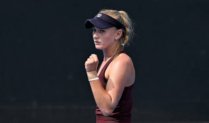 TENNIS AUSTRALIAN OPEN, Taylah Preston of Australia reacts during her first round match against Elina Svitolina of Ukraine on Day 2 of the 2024 Australian Open at Melbourne Park in Melbourne, Monday, January 15, 2024. ( NO ARCHIVING, EDITORIAL USE ONLY, NO USE IN BOOKS WITHOUT CONSENT MELBOURNE VICTORIA AUSTRALIA  Copyright: xJAMESxROSSx 20240115001889147942