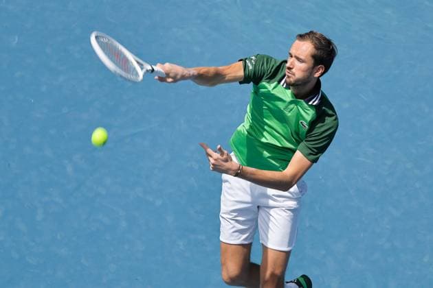 January 15, 2024: 3rd seed DANIIL MEDVEDEV of the Russian Federation in action against TERENCE ATMANE of France on Margaret Court Arena in a Men s Singles 1st round match on day 2 of the 2024 Australian Open in Melbourne, Australia. Cal Media USA - ZUMAc04_ 20240115_faf_c04_023 Copyright: xSydneyxLowx