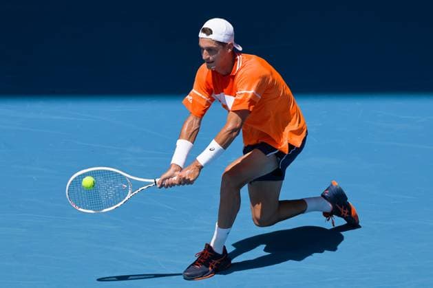 Tennis 2024: Australian Open Day 2 January 15, 2024: TERENCE ATMANE of France in action against 3rd seed DANIIL MEDVEDEV of the Russian Federation on Margaret Court Arena in a Men s Singles 1st round match on day 2 of the 2024 Australian Open in Melbourne, Australia. Sydney Low Cal Media(Credit Image: Â Sydney Low Cal Sport Media) California USA EDITORIAL USE ONLY Copyright: xx ZUMA-20240115_faf_c04_019.jpg SydneyxLowx csmphotothree223324