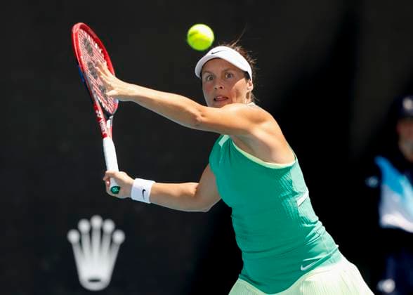 Tatjana Maria, Australian Open 2024, Melbourne Park, Melbourne, Victoria, Australia. Copyright: xJuergenxHasenkopfx
