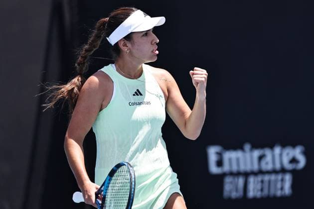 Camila Osorio, COL, during first round of 2024 Australian Open in Melbourne, 15 01 2023; -