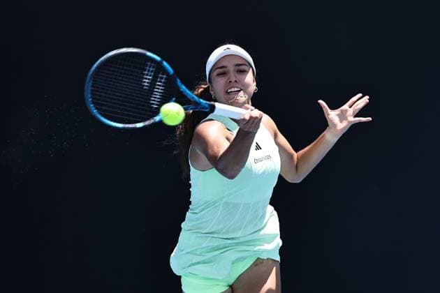 Camila Osorio, COL, during first round of 2024 Australian Open in Melbourne, 15 01 2023; -