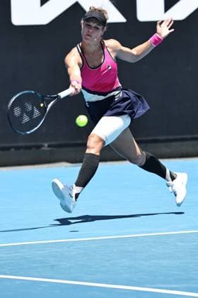 Laura Siegemund, GER, during first round of 2024 Australian Open in Melbourne, 15 01 2023; -