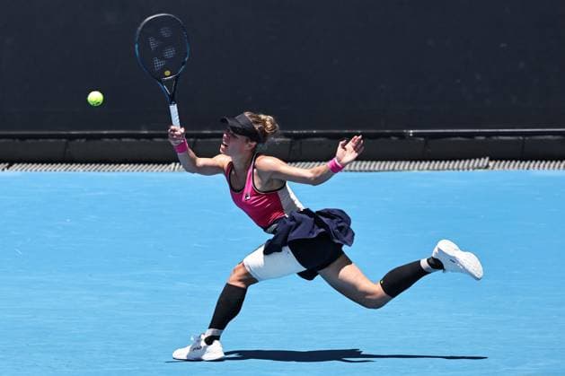 Laura Siegemund, GER, during first round of 2024 Australian Open in Melbourne, 15 01 2023; -