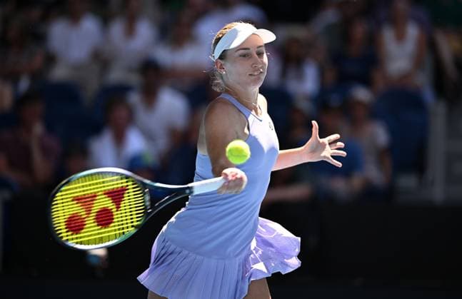 TENNIS AUSTRALIAN OPEN, Daria Saville of Australia returns during her first round match against Magdalena Frech of Poland on Day 2 of the 2024 Australian Open at Melbourne Park in Melbourne, Monday, January 15, 2024. ( NO ARCHIVING, EDITORIAL USE ONLY, NO USE IN BOOKS WITHOUT CONSENT MELBOURNE VICTORIA AUSTRALIA  Copyright: xJAMESxROSSx 20240115001889202972