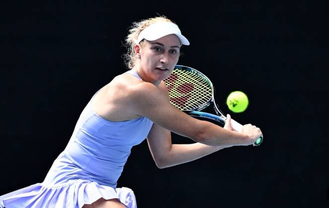 TENNIS AUSTRALIAN OPEN, Daria Saville of Australia in action during her first round match against Magdalena Frech of Poland on Day 2 of the 2024 Australian Open at Melbourne Park in Melbourne, Monday, January 15, 2024. ( NO ARCHIVING, EDITORIAL USE ONLY, NO USE IN BOOKS WITHOUT CONSENT MELBOURNE VICTORIA AUSTRALIA  Copyright: xJAMESxROSSx 20240115001889206855