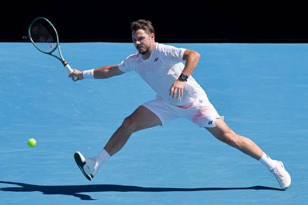 Tennis 2024: Australian Open Day 2 January 15, 2024: STAN WAWRINKA of Switzerland in action against 20th seed ADRIAN MANNARINO of France on KIA Arena in a Men s Singles 1st round match on day 2 of the 2024 Australian Open in Melbourne, Australia. Sydney Low Cal Media(Credit Image: Â Sydney Low Cal Sport Media) California USA EDITORIAL USE ONLY Copyright: xx ZUMA-20240115_faf_c04_034.jpg SydneyxLowx csmphotothree223355