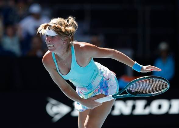 Magdalena Frech, Australian Open 2024, Melbourne Park, Melbourne, Victoria, Australia. Copyright: xJuergenxHasenkopfx