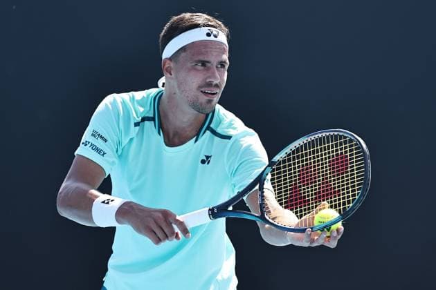 Daniel Altmaier, GER, during first round of 2024 Australian Open in Melbourne, 15 01 2023; -