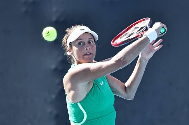 Tatjana Maria, GER, during first round of 2024 Australian Open in Melbourne, 15 01 2023; -