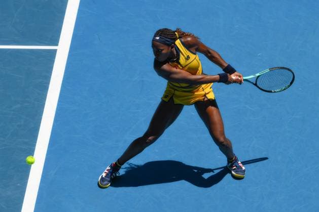 Cori Gauff (USA) in action during her first round match Australian Open, Day Two, Tennis, Melbourne Park, Melbourne, Australia - 15 Jan 2024  Copyright: xJamesxGourley Shutterstockx 14297582ba