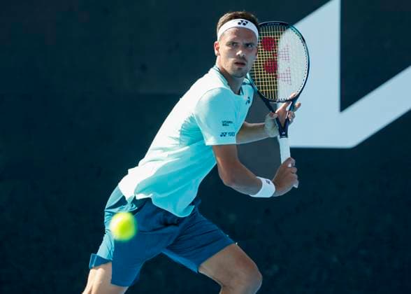 Daniel Altmaier (GER), Australian Open 2024, Melbourne Park, Melbourne, Victoria, Australia. Copyright: xJuergenxHasenkopfx