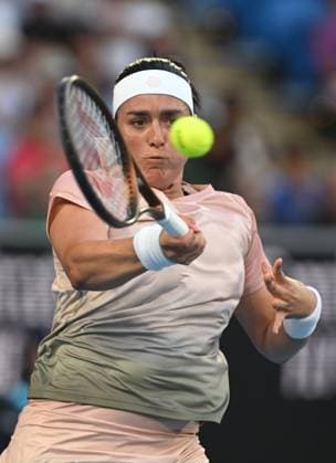 TENNIS AUSTRALIAN OPEN, Ons Jabeur of Tunisia in action during her first round match against Yulila Starodubtseva of Ukraine on Day 2 of the 2024 Australian Open at Melbourne Park in Melbourne, Monday, January 15, 2024. ( NO ARCHIVING, EDITORIAL USE ONLY, NO USE IN BOOKS WITHOUT CONSENT MELBOURNE VICTORIA AUSTRALIA  Copyright: xLUKASxCOCHx 20240115001889254116