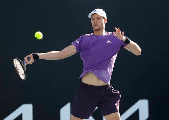 Yannick Hanfmann (GER), Australian Open 2024, Melbourne Park, Melbourne, Victoria, Australia. Copyright: xJuergenxHasenkopfx