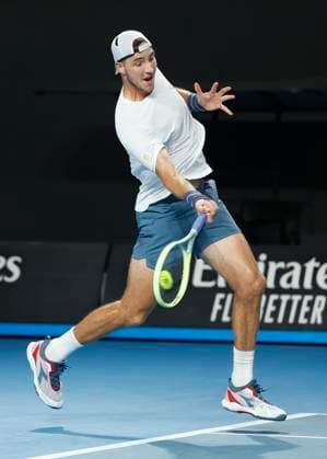 Jan-Lennard Struff (GER), Australian Open 2024, Melbourne Park, Melbourne, Victoria, Australia. Copyright: xJuergenxHasenkopfx
