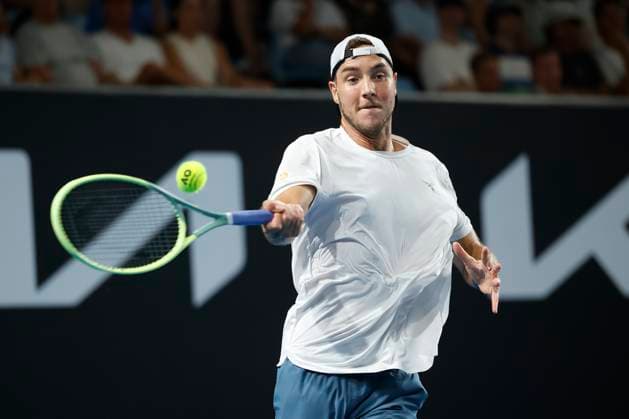 Jan-Lennard Struff (GER), Australian Open 2024, Melbourne Park, Melbourne, Victoria, Australia. Copyright: xJuergenxHasenkopfx