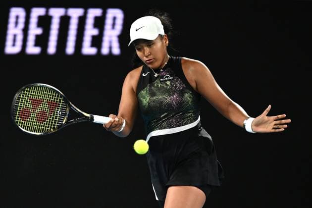 TENNIS AUSTRALIAN OPEN, Naomi Osaka of Japan in action during her first round match against Caroline Garcia of France on Day 2 of the 2024 Australian Open at Melbourne Park in Melbourne, Monday, January 15, 2024. ( NO ARCHIVING, EDITORIAL USE ONLY, NO USE IN BOOKS WITHOUT CONSENT MELBOURNE VICTORIA AUSTRALIA  Copyright: xJOELxCARRETTx 20240115001889295566