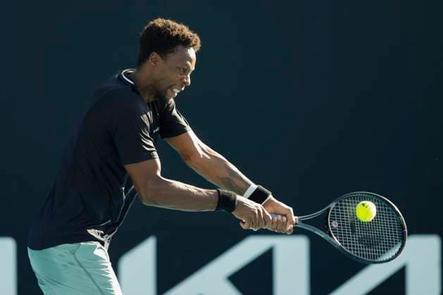 Gael Monfils, Australian Open 2024, Melbourne Park, Melbourne, Victoria, Australia. Copyright: xJuergenxHasenkopfx