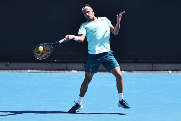Daniel Altmaier, GER, during first round of 2024 Australian Open in Melbourne, 15 01 2023; -