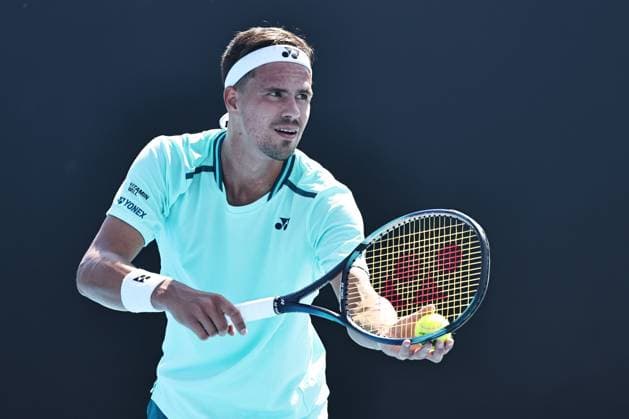 Daniel Altmaier, GER, during first round of 2024 Australian Open in Melbourne, 15 01 2023; -