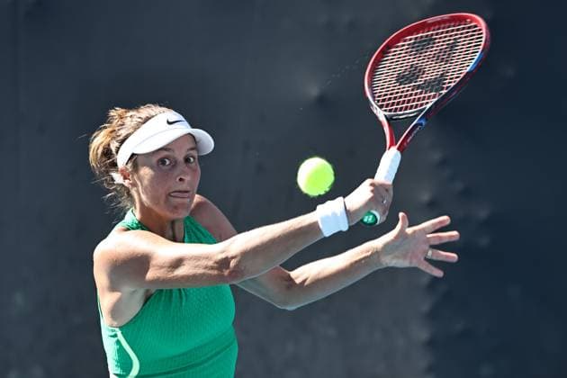 Tatjana Maria, GER, during first round of 2024 Australian Open in Melbourne, 15 01 2023; -